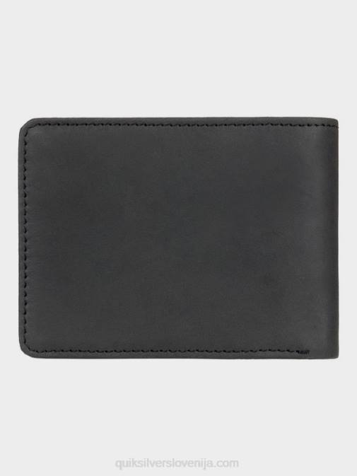 Quiksilver PJ4H1221 moški Črna mac tri-fold usnjena denarnica