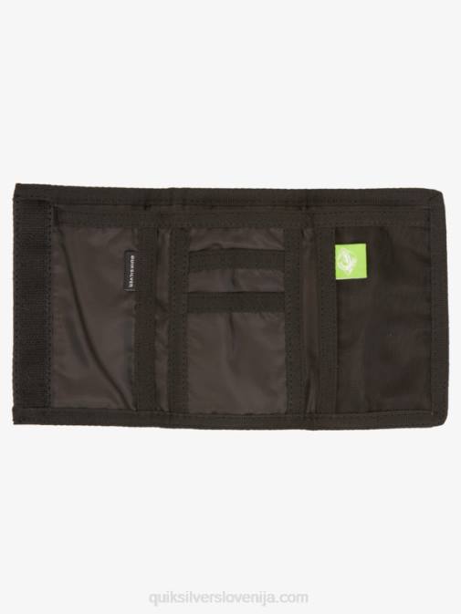 Quiksilver PJ4H738 moški črna/tarmac vsakodnevno potiskana trikratna denarnica