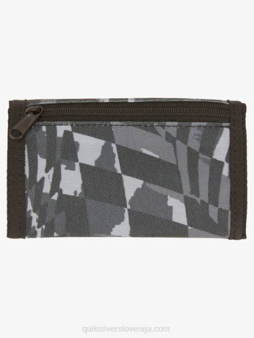 Quiksilver PJ4H738 moški črna/tarmac vsakodnevno potiskana trikratna denarnica
