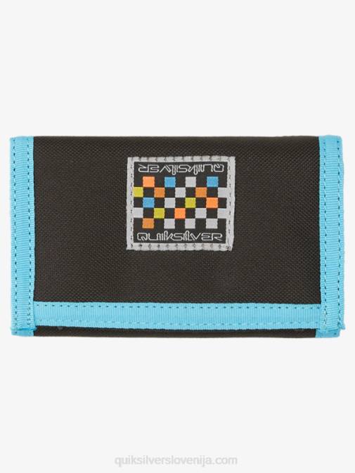 Quiksilver PJ4H739 moški črna/kraljevska vsakodnevno potiskana trikratna denarnica