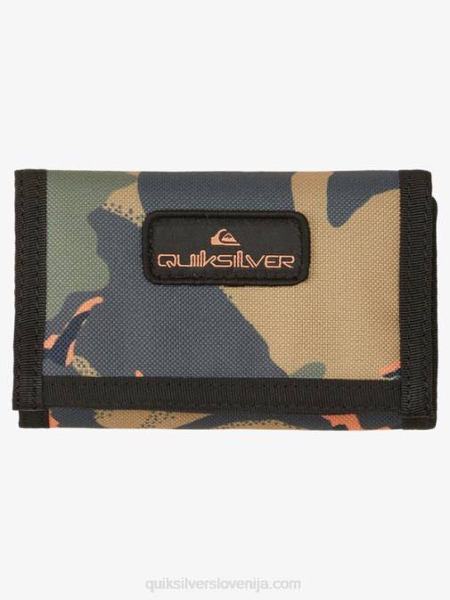 Quiksilver PJ4H740 moški camo - plage vsakodnevno potiskana trikratna denarnica