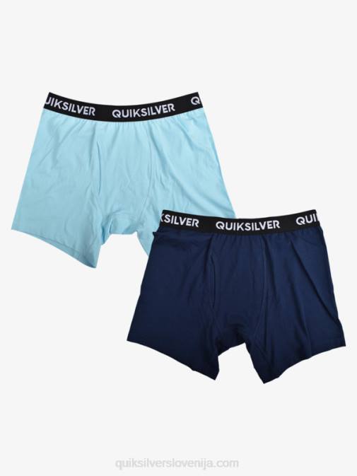 Quiksilver PJ4H1824 moški svetlo modra core super mehke boksarice 2 pak