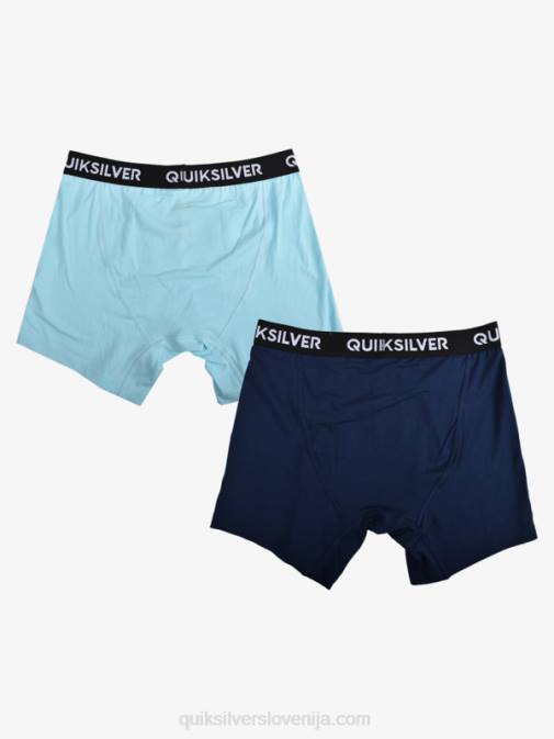 Quiksilver PJ4H1824 moški svetlo modra core super mehke boksarice 2 pak