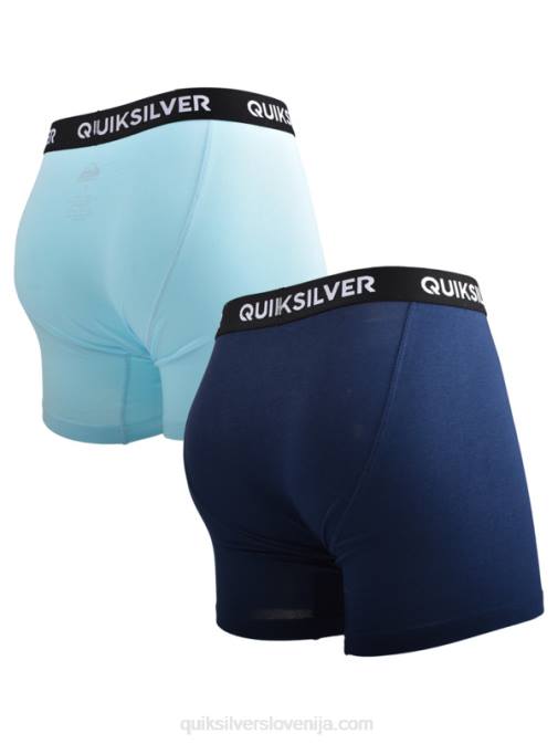 Quiksilver PJ4H1824 moški svetlo modra core super mehke boksarice 2 pak