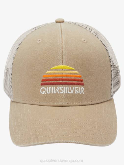 Quiksilver PJ4H1196 moški temno kaki stringer tovornjakarski klobuk
