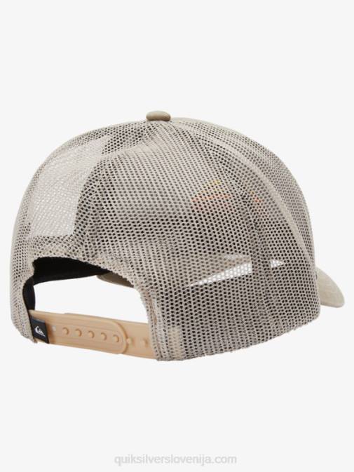 Quiksilver PJ4H1196 moški temno kaki stringer tovornjakarski klobuk