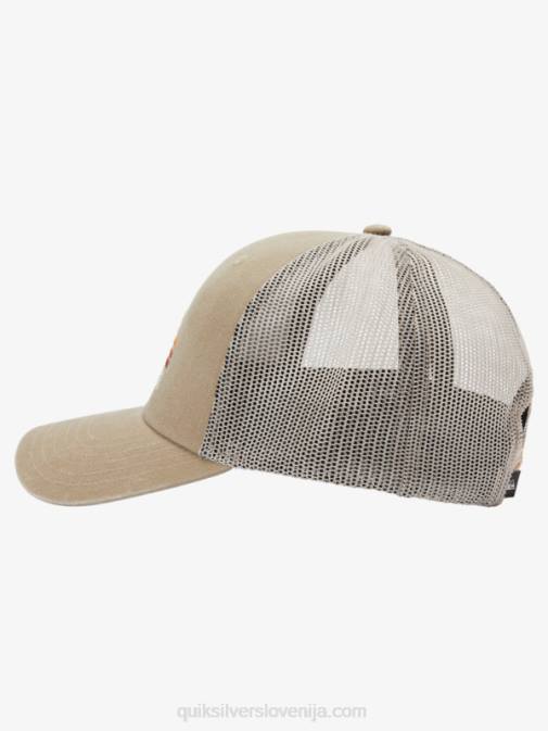 Quiksilver PJ4H1196 moški temno kaki stringer tovornjakarski klobuk