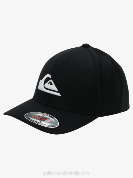 Quiksilver PJ4H1435 moški črnobela gorski in valovski flexfit klobuk