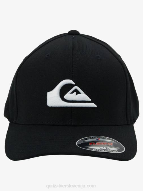 Quiksilver PJ4H1435 moški črnobela gorski in valovski flexfit klobuk