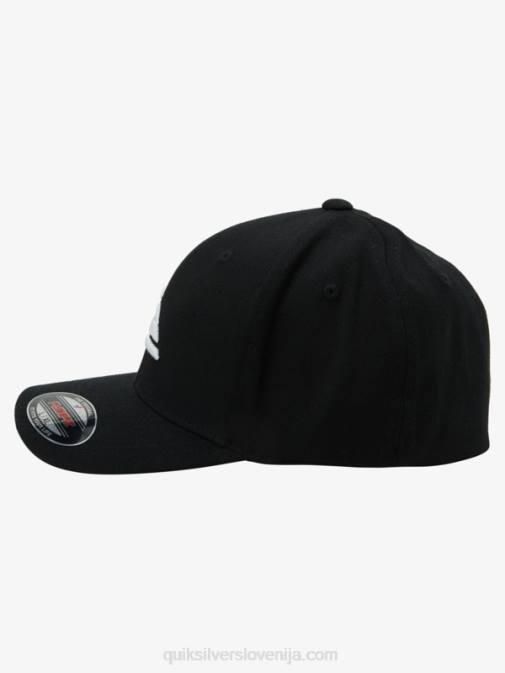 Quiksilver PJ4H1435 moški črnobela gorski in valovski flexfit klobuk