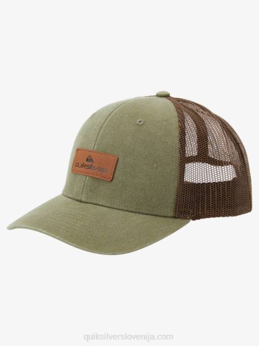 Quiksilver PJ4H660 moški olivno siva dol kapa tovornjakarja
