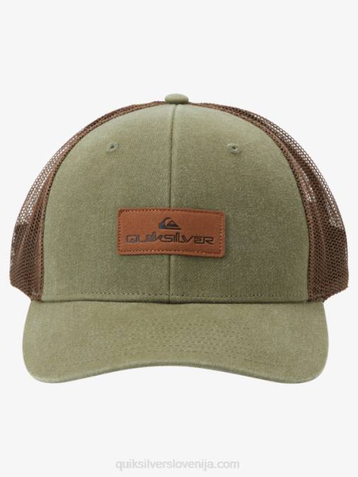Quiksilver PJ4H660 moški olivno siva dol kapa tovornjakarja