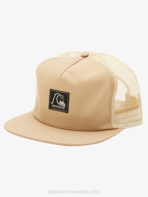 Quiksilver PJ4H756 moški olivno siva karirasta kapa snapback