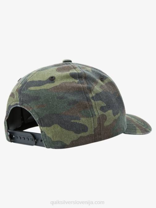 Quiksilver PJ4H796 moški camo ozemljeni ameriški klobuk snapback