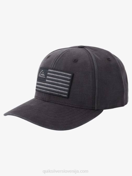 Quiksilver PJ4H797 moški Črna ozemljeni ameriški klobuk snapback