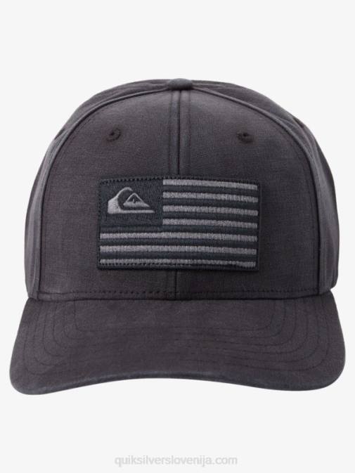 Quiksilver PJ4H797 moški Črna ozemljeni ameriški klobuk snapback