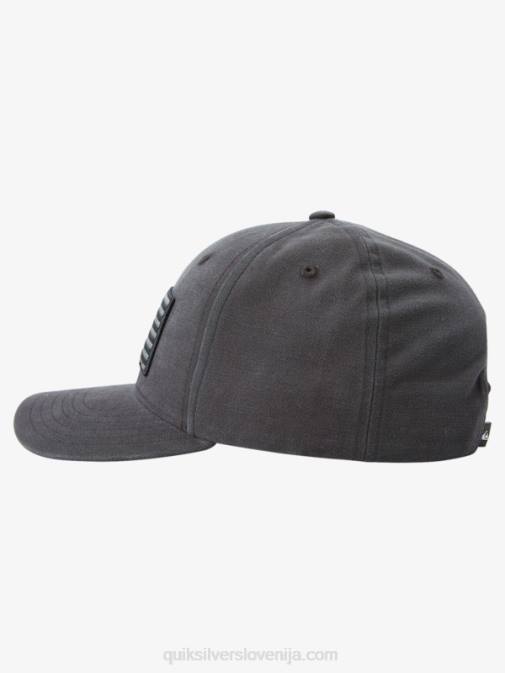 Quiksilver PJ4H797 moški Črna ozemljeni ameriški klobuk snapback