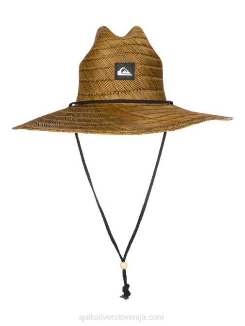Quiksilver PJ4H802 moški temno rjava slamnati reševalni klobuk ob pomolu