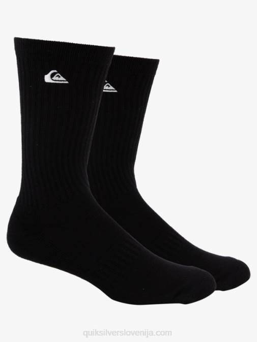 Quiksilver PJ4H1059 moški Črna 2 paketa trdnih nogavic