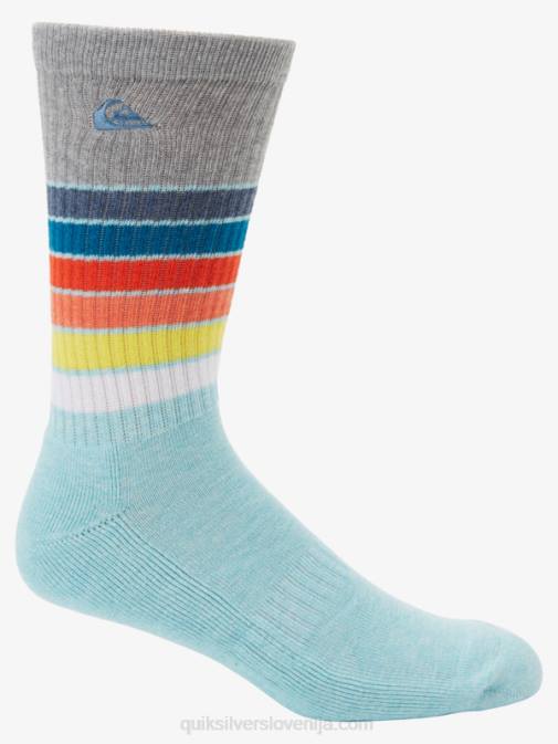 Quiksilver PJ4H1092 moški svetlo modra 2 paketa vsakodnevnih napihnjenih nogavic