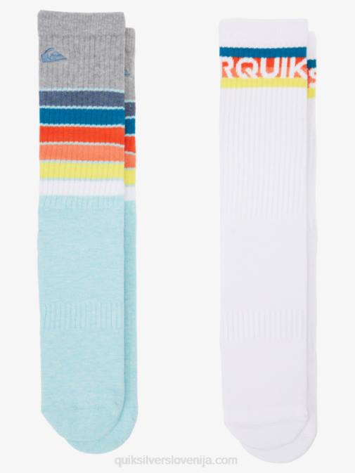 Quiksilver PJ4H1092 moški svetlo modra 2 paketa vsakodnevnih napihnjenih nogavic