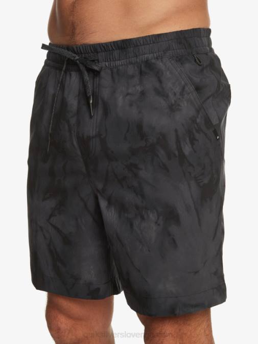 Quiksilver PJ4H101 moški Črna taxer print 18 amphibian boardshorts