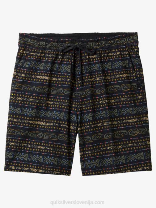 Quiksilver PJ4H102 moški Črna taxer print 18 amphibian boardshorts