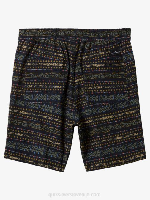 Quiksilver PJ4H102 moški Črna taxer print 18 amphibian boardshorts