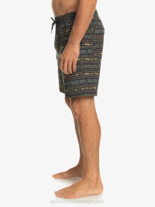 Quiksilver PJ4H102 moški Črna taxer print 18 amphibian boardshorts