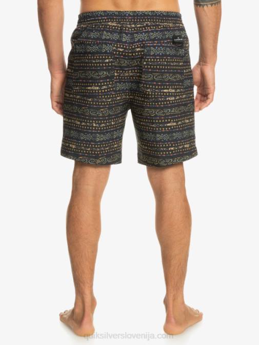 Quiksilver PJ4H102 moški Črna taxer print 18 amphibian boardshorts