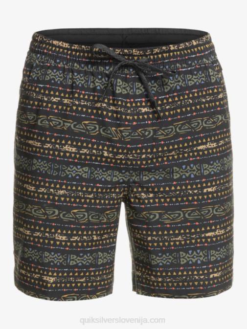 Quiksilver PJ4H102 moški Črna taxer print 18 amphibian boardshorts