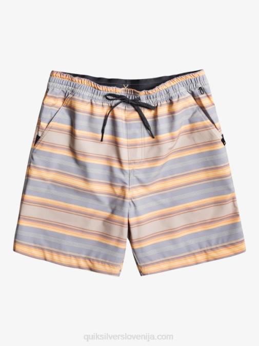 Quiksilver PJ4H104 moški plaza taupe surf days stripe taxer print 18 amphibian boardshorts
