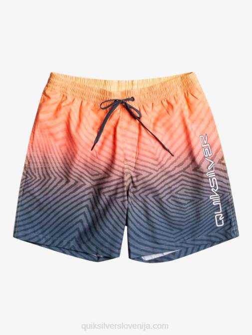 Quiksilver PJ4H1179 moški polnočna mornarica vsakdanji izkrivljeni logotip 17 volejev