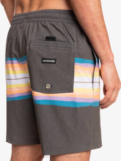 Quiksilver PJ4H1271 moški asfalt smolnato barvilo kos 17 volleys