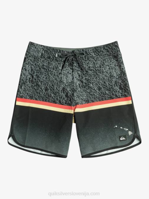 Quiksilver PJ4H1395 moški Črna surfsilk division scallop 19 kratke hlače za desko