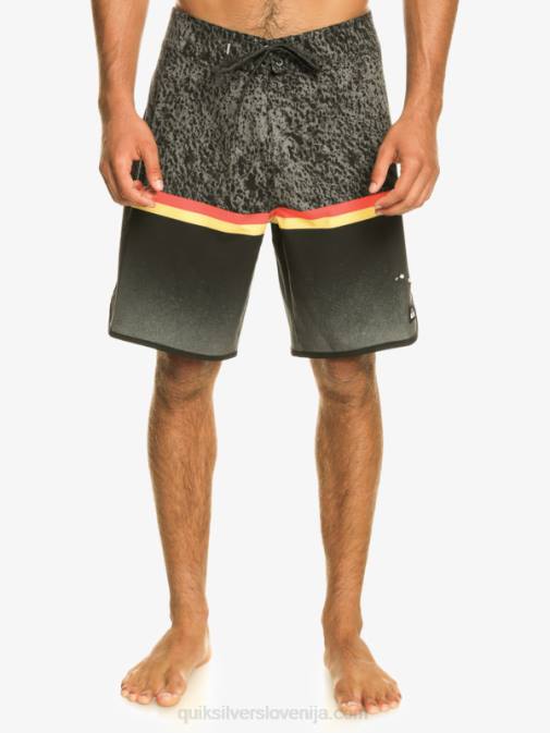 Quiksilver PJ4H1395 moški Črna surfsilk division scallop 19 kratke hlače za desko