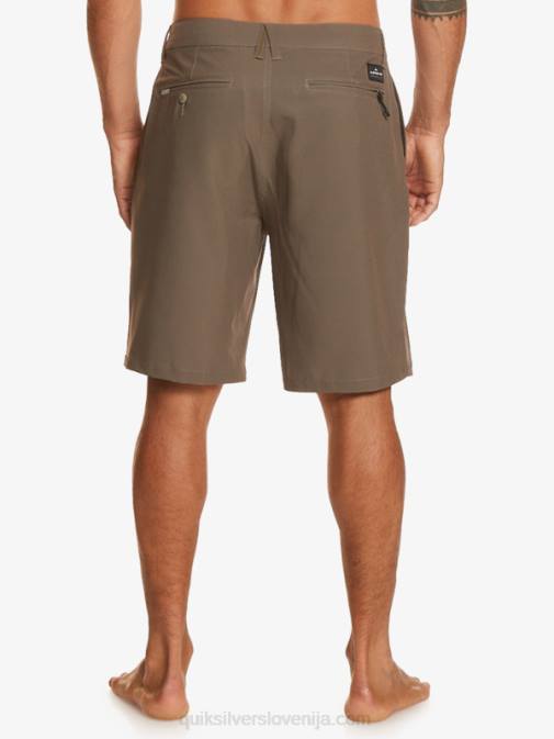 Quiksilver PJ4H140 moški velika rjava kratke hlače ocean union amphibian 20 hybrid
