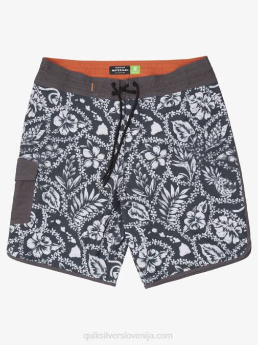 Quiksilver PJ4H1417 moški črni prihod lei vodnar ob prihodu lei 20 scallop deske kratke hlače