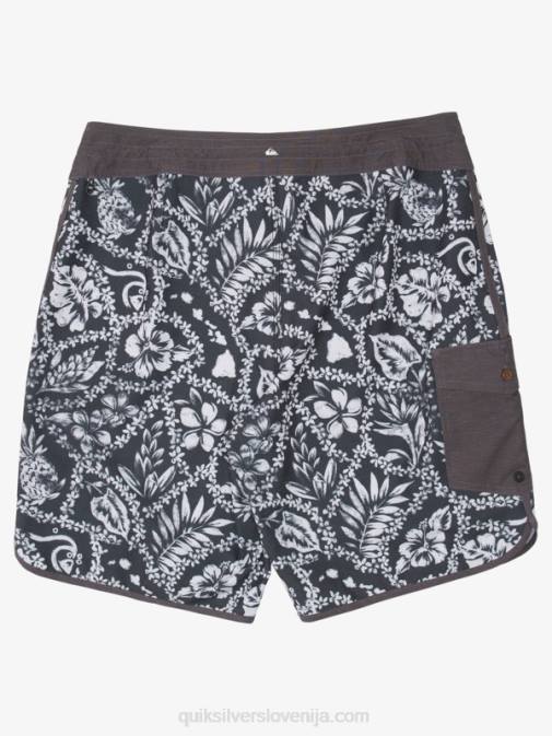 Quiksilver PJ4H1417 moški črni prihod lei vodnar ob prihodu lei 20 scallop deske kratke hlače