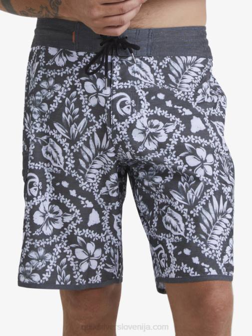 Quiksilver PJ4H1417 moški črni prihod lei vodnar ob prihodu lei 20 scallop deske kratke hlače