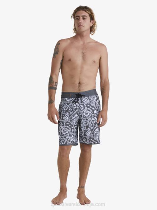 Quiksilver PJ4H1417 moški črni prihod lei vodnar ob prihodu lei 20 scallop deske kratke hlače
