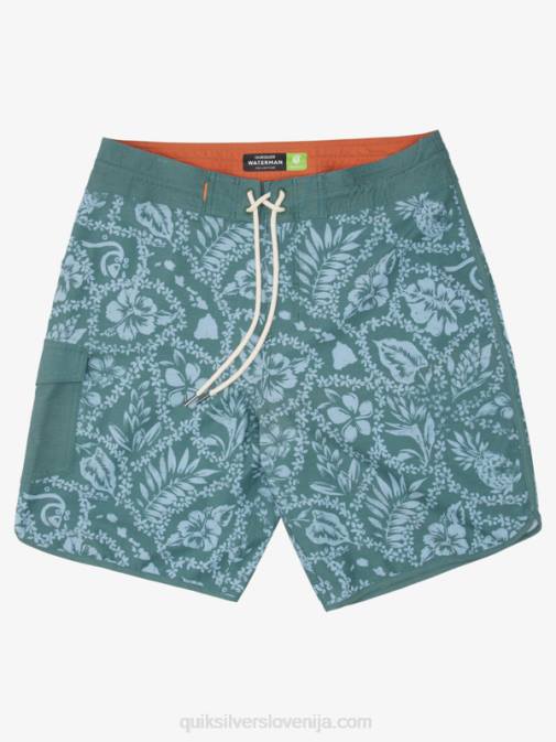 Quiksilver PJ4H1418 moški dim pine prihod lei vodnar ob prihodu lei 20 scallop deske kratke hlače