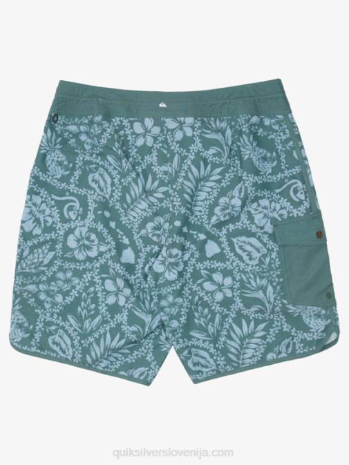 Quiksilver PJ4H1418 moški dim pine prihod lei vodnar ob prihodu lei 20 scallop deske kratke hlače
