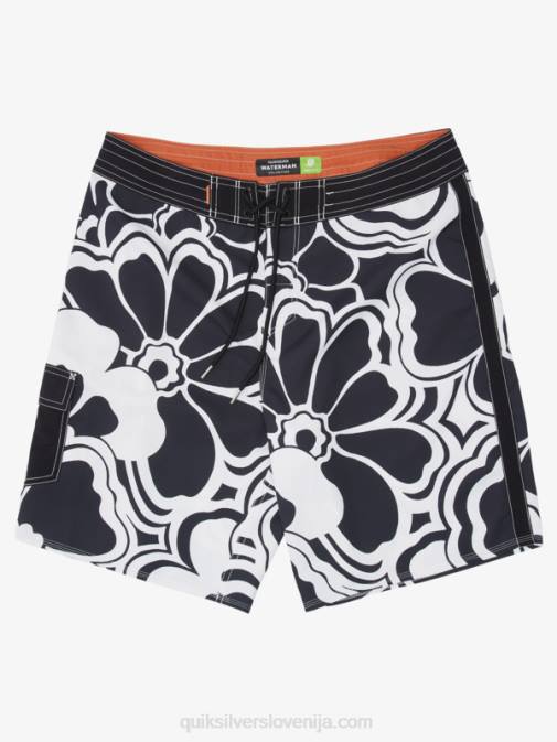 Quiksilver PJ4H1436 moški črni povratek kratke hlače za desko waterman throwback print 19