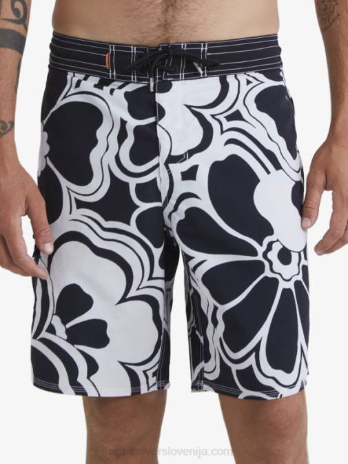 Quiksilver PJ4H1436 moški črni povratek kratke hlače za desko waterman throwback print 19