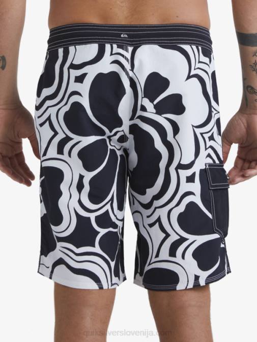 Quiksilver PJ4H1436 moški črni povratek kratke hlače za desko waterman throwback print 19
