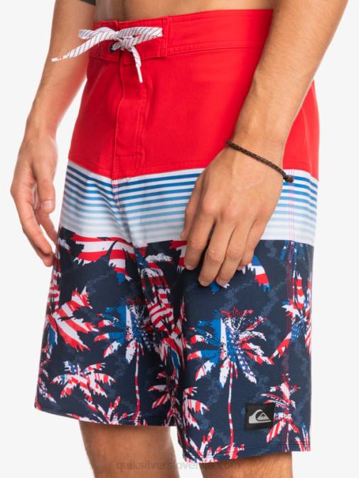 Quiksilver PJ4H1459 moški rdeča z visokim tveganjem deskarske hlače surfsilk panel 20