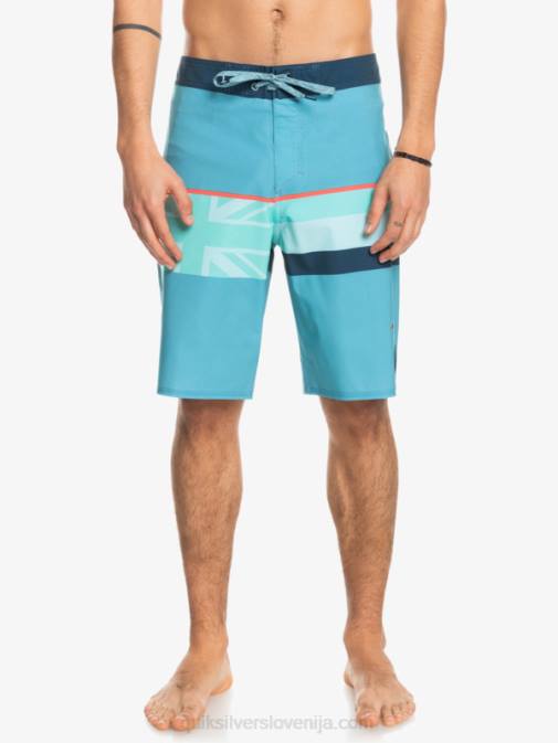 Quiksilver PJ4H1604 moški delph modra surfsilk faded stripe 20 kratke hlače za desko