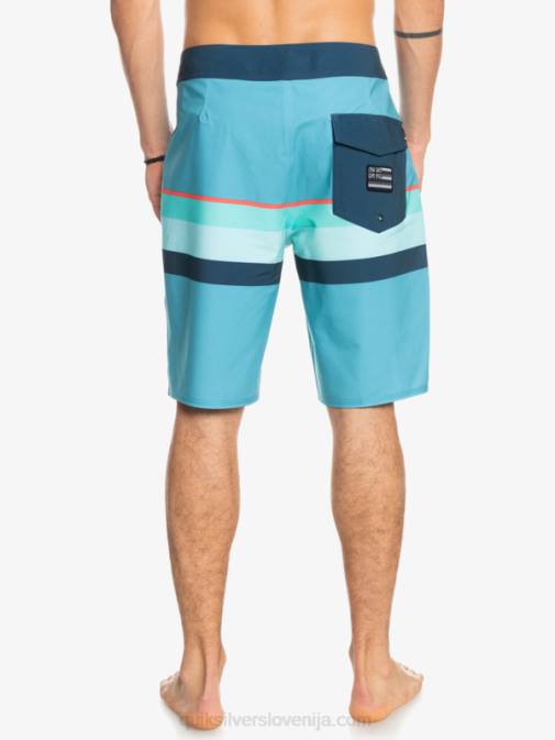 Quiksilver PJ4H1604 moški delph modra surfsilk faded stripe 20 kratke hlače za desko