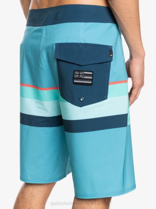 Quiksilver PJ4H1604 moški delph modra surfsilk faded stripe 20 kratke hlače za desko